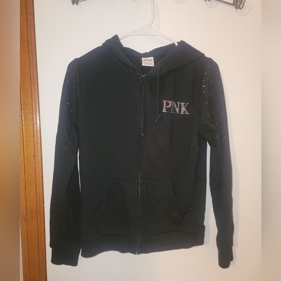 Victoria Secret Pink zip up rhinestone hoodie size small - Picture 4 of 5